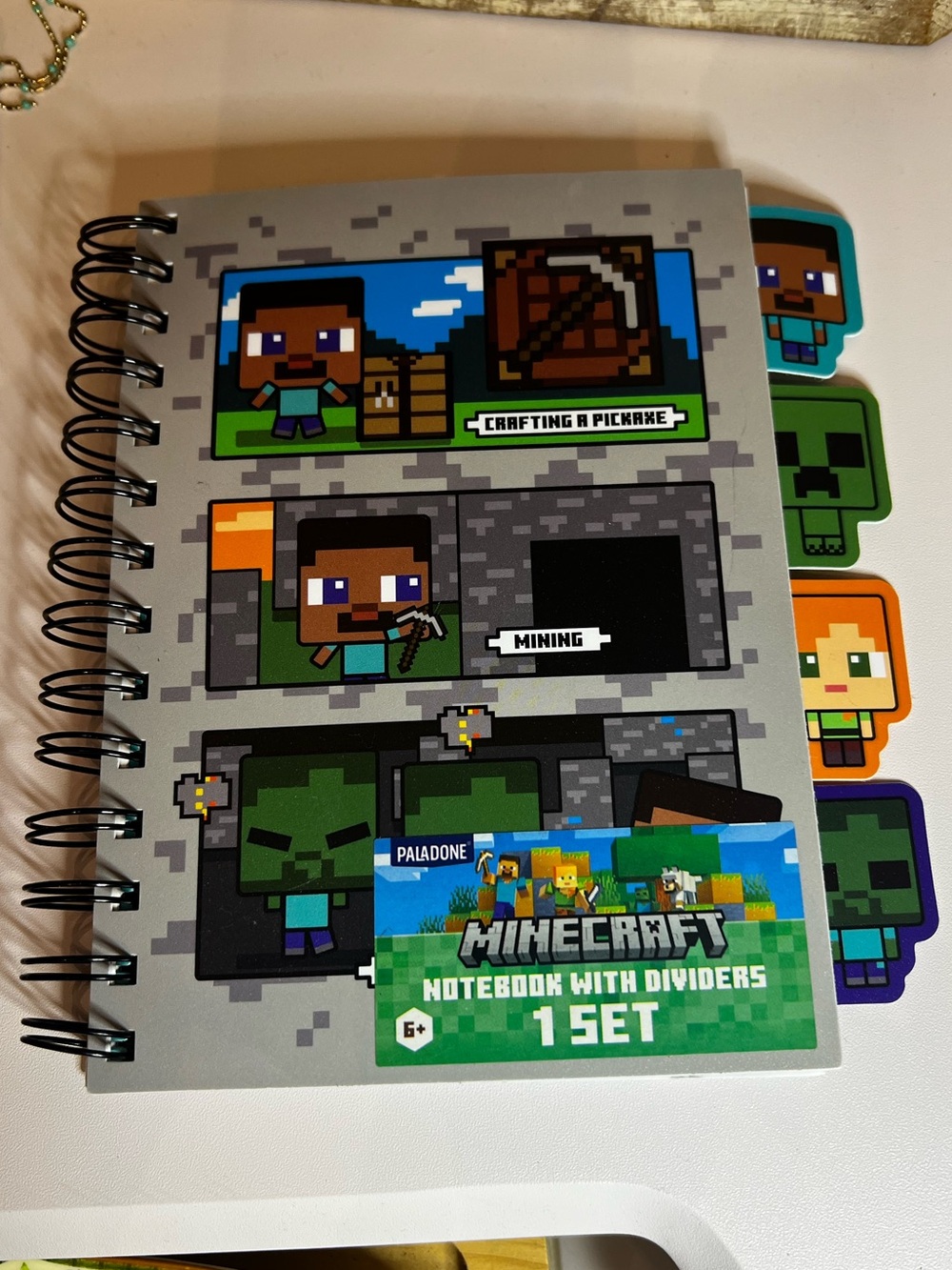 New MINECRAFT Paladone Notebook With Dividers